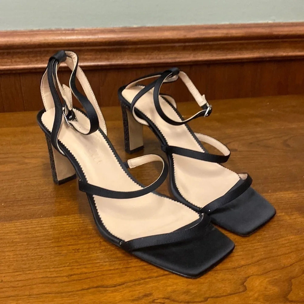 J Crew Ava strappy glitter heels in satin Item BP333